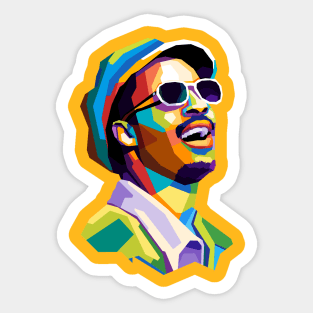 Stevie Wonder Wpap Pop Art Sticker